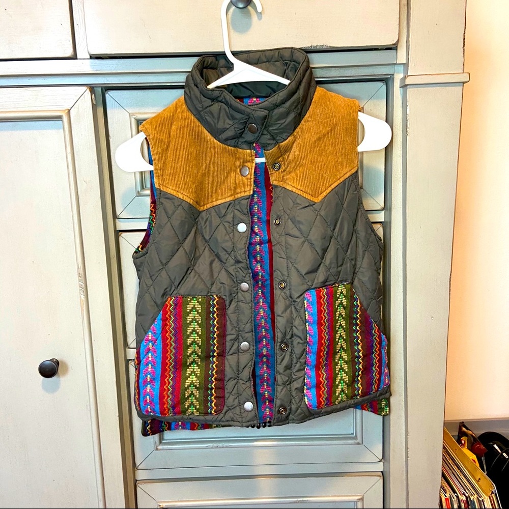 REVERSIBLE Tribal Patterned Hiking Vest